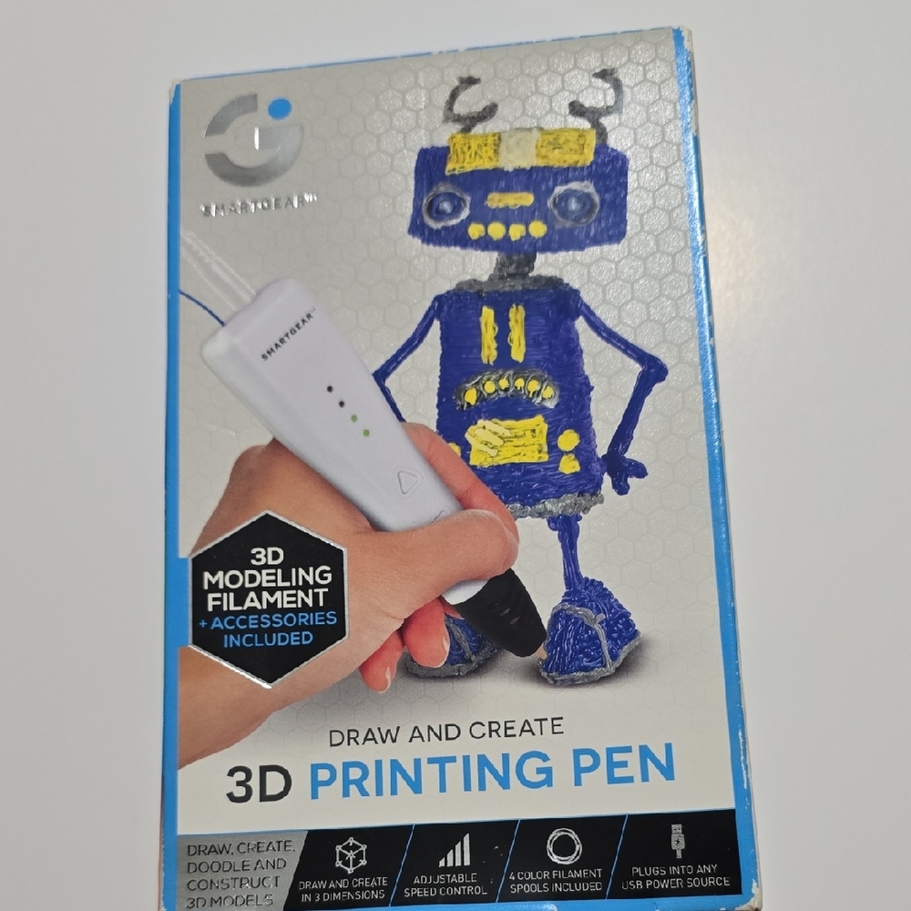 NIP Smartgear 3D Printing Pen Adjustable Speed USB Power  Fillament Included